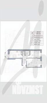 2-к квартира, вторичка, 53м2, 5/8 этаж