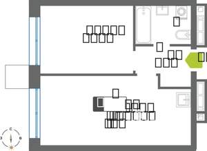 1-к квартира, вторичка, 39м2, 26/31 этаж