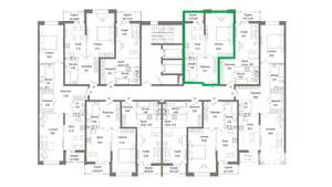 1-к квартира, вторичка, 47м2, 8/9 этаж