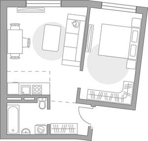 2-к квартира, вторичка, 40м2, 6/6 этаж
