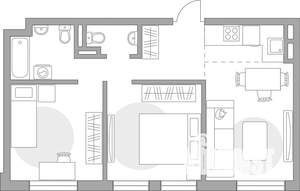 3-к квартира, строящийся дом, 51м2, 5/6 этаж