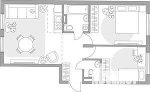3-к квартира, вторичка, 58м2, 1/6 этаж