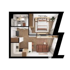 1-к квартира, вторичка, 38м2, 7/9 этаж