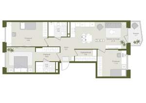 3-к квартира, вторичка, 83м2, 6/8 этаж