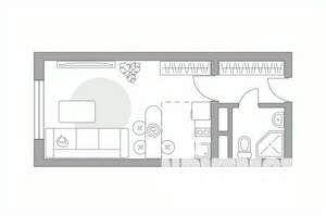 Студия квартира, вторичка, 23м2, 4/8 этаж
