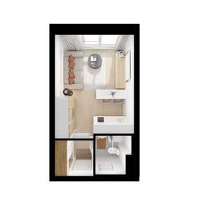 Студия квартира, вторичка, 20м2, 6/9 этаж