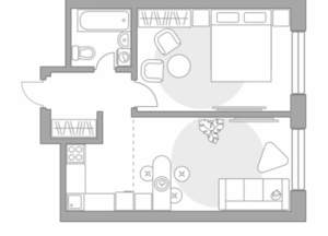 2-к квартира, строящийся дом, 41м2, 2/23 этаж