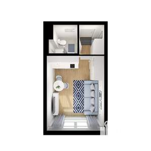 Студия квартира, вторичка, 20м2, 3/9 этаж