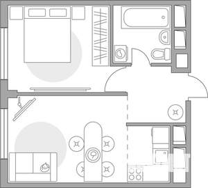 2-к квартира, вторичка, 31м2, 4/14 этаж