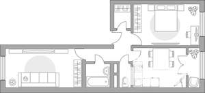 2-к квартира, строящийся дом, 54м2, 5/8 этаж