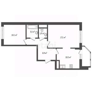 2-к квартира, вторичка, 52м2, 2/8 этаж
