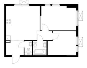 2-к квартира, вторичка, 53м2, 7/9 этаж