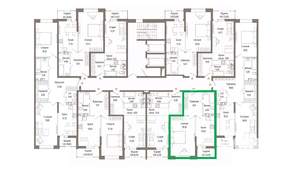 1-к квартира, вторичка, 48м2, 5/9 этаж