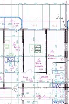 2-к квартира, вторичка, 67м2, 6/9 этаж
