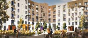 3-к квартира, строящийся дом, 55м2, 3/5 этаж