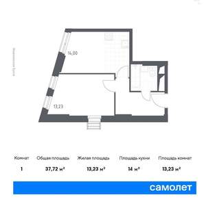 1-к квартира, вторичка, 56м2, 12/31 этаж