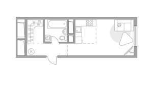Студия квартира, вторичка, 25м2, 4/14 этаж