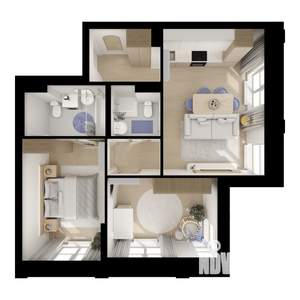 2-к квартира, вторичка, 54м2, 9/9 этаж