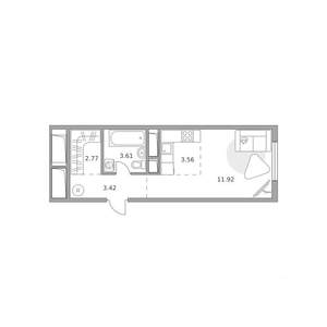 Студия квартира, вторичка, 25м2, 6/14 этаж