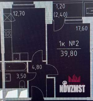 1-к квартира, вторичка, 40м2, 21/31 этаж