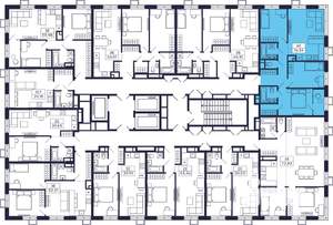 3-к квартира, строящийся дом, 76м2, 28/28 этаж