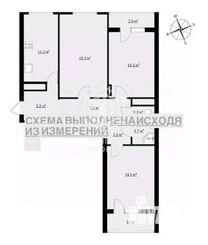 3-к квартира, вторичка, 79м2, 5/7 этаж
