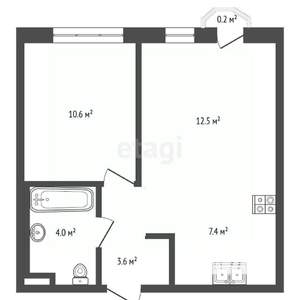 1-к квартира, вторичка, 38м2, 7/9 этаж