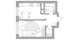 1-к квартира, вторичка, 33м2, 13/23 этаж