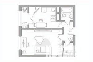 1-к квартира, вторичка, 38м2, 6/8 этаж