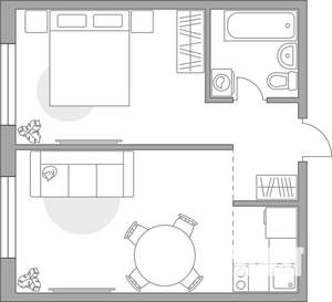 2-к квартира, строящийся дом, 33м2, 11/14 этаж