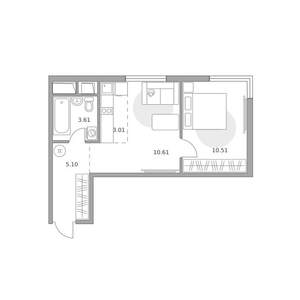 2-к квартира, вторичка, 33м2, 5/14 этаж