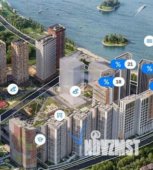 2-к квартира, вторичка, 50м2, 16/34 этаж
