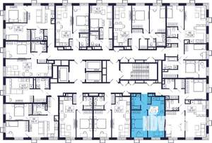 1-к квартира, строящийся дом, 40м2, 28/28 этаж