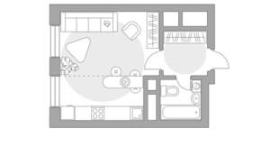 Студия квартира, вторичка, 26м2, 19/23 этаж