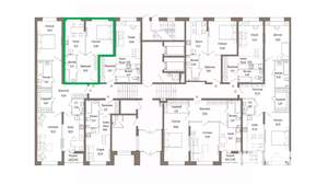 1-к квартира, вторичка, 40м2, 1/9 этаж