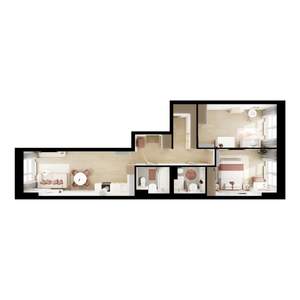 2-к квартира, вторичка, 67м2, 9/9 этаж