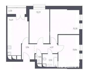 3-к квартира, сданный дом, 69м2, 28/28 этаж