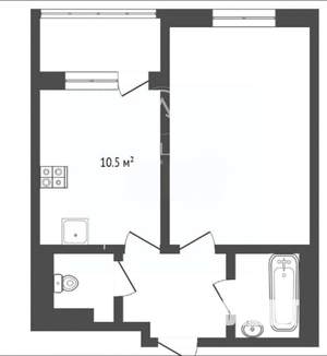 1-к квартира, вторичка, 35м2, 11/21 этаж