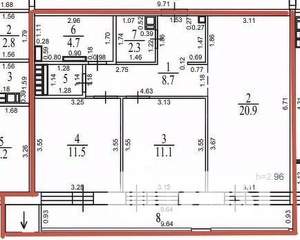 2-к квартира, вторичка, 70м2, 6/9 этаж