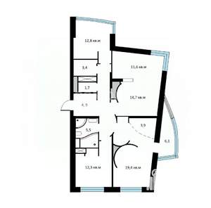 4-к квартира, вторичка, 101м2, 12/17 этаж