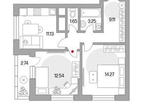 2-к квартира, вторичка, 55м2, 3/24 этаж