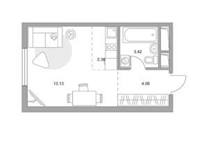 Студия квартира, вторичка, 23м2, 13/14 этаж