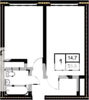 1-к квартира, вторичка, 36м2, 5/5 этаж