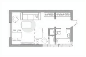 Студия квартира, вторичка, 24м2, 22/25 этаж