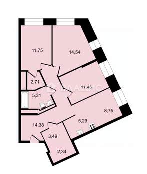 3-к квартира, вторичка, 83м2, 12/30 этаж