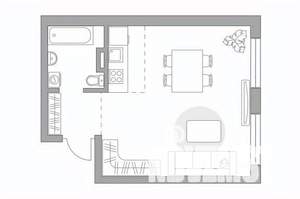 Студия квартира, вторичка, 32м2, 1/6 этаж