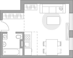 Студия квартира, строящийся дом, 29м2, 1/6 этаж