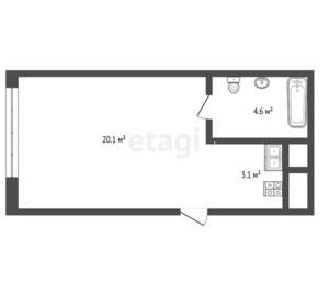Студия квартира, вторичка, 28м2, 7/33 этаж