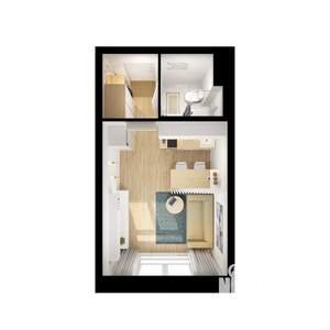 Студия квартира, вторичка, 20м2, 8/9 этаж