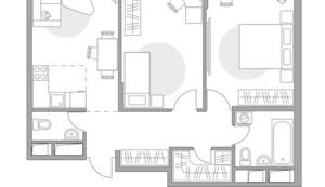 3-к квартира, строящийся дом, 53м2, 5/14 этаж